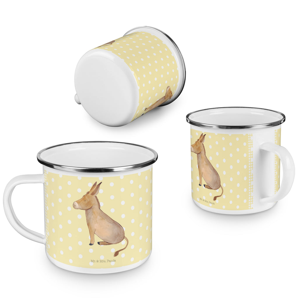 Camping Emaille Tasse Esel Campingtasse, Trinkbecher, Metalltasse, Outdoor Tasse, Emaille Trinkbecher, Blechtasse Outdoor, Emaille Campingbecher, Edelstahl Trinkbecher, Metalltasse für Camping, Kaffee Blechtasse, Camping Tasse Metall, Tiermotive, Gute Laune, lustige Sprüche, Tiere, Esel, Weisheit, Lebensmut, Lebensglück, Ziel, Lebensziel, Mut, erfolg, tapferkeit, positive gedanken, zuversicht
