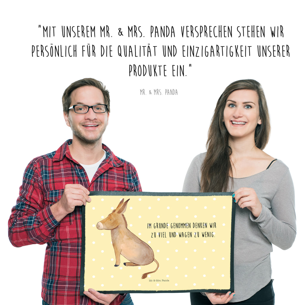 Fußmatte Esel Esel, Weisheit, Lebensmut, Lebensglück, Ziel, Lebensziel, Mut, erfolg, tapferkeit, positive gedanken, zuversicht Türvorleger, Schmutzmatte, Fußabtreter, Matte, Schmutzfänger, Fußabstreifer, Schmutzfangmatte, Türmatte, Motivfußmatte,  Haustürmatte, Vorleger  süße Tiermotive, gute Laune, lustige Sprüche, Tiere