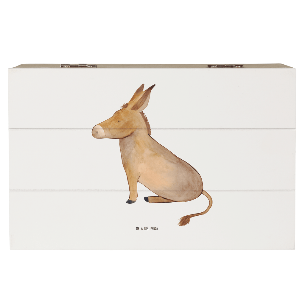 Holzkiste Esel Holzkiste, Kiste, Schatzkiste, Truhe, Schatulle, XXL, Erinnerungsbox, Erinnerungskiste, Dekokiste, Aufbewahrungsbox, Tiermotive, Gute Laune, lustige Sprüche, Tiere, Esel, Weisheit, Lebensmut, Lebensglück, Ziel, Lebensziel, Mut, erfolg, tapferkeit, positive gedanken, zuversicht