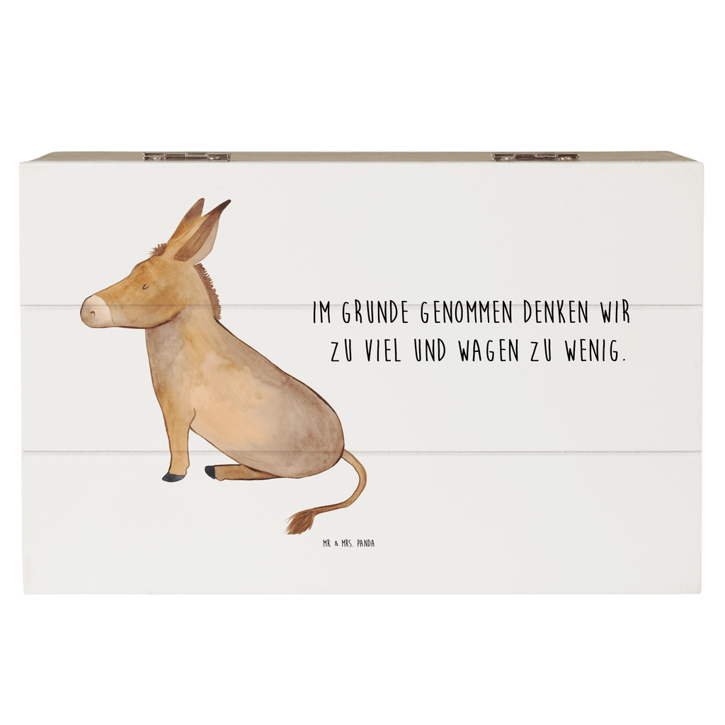 Holzkiste Esel Holzkiste, Kiste, Schatzkiste, Truhe, Schatulle, XXL, Erinnerungsbox, Erinnerungskiste, Dekokiste, Aufbewahrungsbox, Tiermotive, Gute Laune, lustige Sprüche, Tiere, Esel, Weisheit, Lebensmut, Lebensglück, Ziel, Lebensziel, Mut, erfolg, tapferkeit, positive gedanken, zuversicht