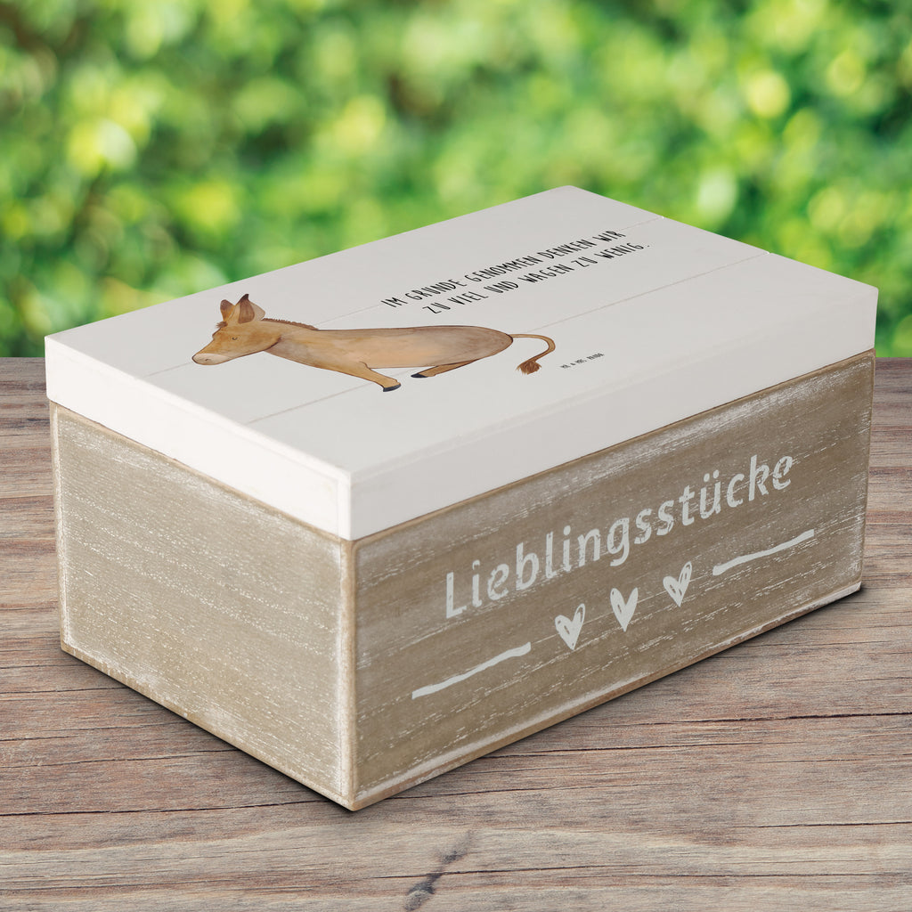 Holzkiste Esel Holzkiste, Kiste, Schatzkiste, Truhe, Schatulle, XXL, Erinnerungsbox, Erinnerungskiste, Dekokiste, Aufbewahrungsbox, Tiermotive, Gute Laune, lustige Sprüche, Tiere, Esel, Weisheit, Lebensmut, Lebensglück, Ziel, Lebensziel, Mut, erfolg, tapferkeit, positive gedanken, zuversicht