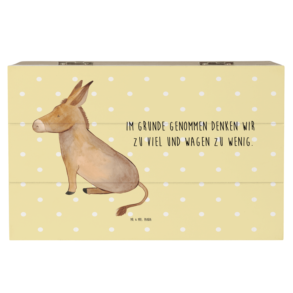 Holzkiste Esel Holzkiste, Kiste, Schatzkiste, Truhe, Schatulle, XXL, Erinnerungsbox, Erinnerungskiste, Dekokiste, Aufbewahrungsbox, Tiermotive, Gute Laune, lustige Sprüche, Tiere, Esel, Weisheit, Lebensmut, Lebensglück, Ziel, Lebensziel, Mut, erfolg, tapferkeit, positive gedanken, zuversicht