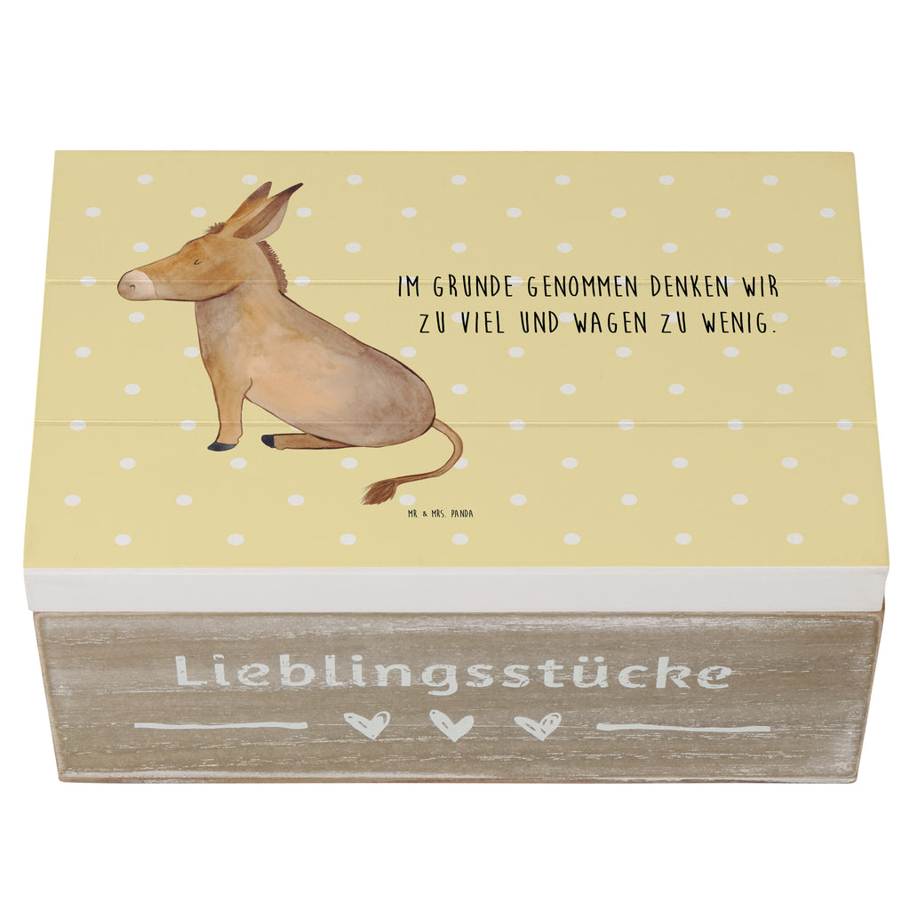 Holzkiste Esel Holzkiste, Kiste, Schatzkiste, Truhe, Schatulle, XXL, Erinnerungsbox, Erinnerungskiste, Dekokiste, Aufbewahrungsbox, Tiermotive, Gute Laune, lustige Sprüche, Tiere, Esel, Weisheit, Lebensmut, Lebensglück, Ziel, Lebensziel, Mut, erfolg, tapferkeit, positive gedanken, zuversicht