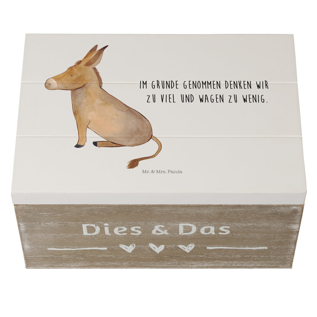 Holzkiste Esel Holzkiste, Kiste, Schatzkiste, Truhe, Schatulle, XXL, Erinnerungsbox, Erinnerungskiste, Dekokiste, Aufbewahrungsbox, Tiermotive, Gute Laune, lustige Sprüche, Tiere, Esel, Weisheit, Lebensmut, Lebensglück, Ziel, Lebensziel, Mut, erfolg, tapferkeit, positive gedanken, zuversicht