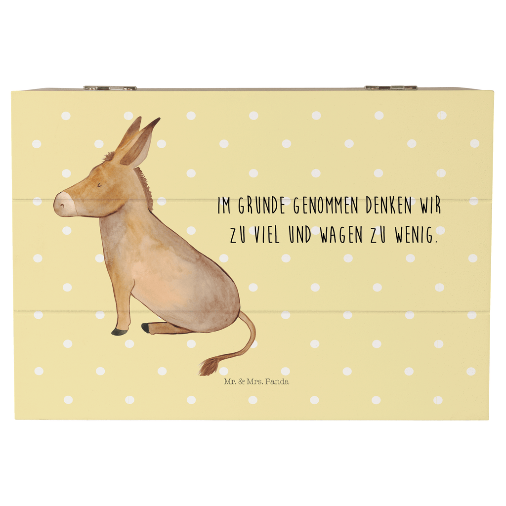 Holzkiste Esel Holzkiste, Kiste, Schatzkiste, Truhe, Schatulle, XXL, Erinnerungsbox, Erinnerungskiste, Dekokiste, Aufbewahrungsbox, Tiermotive, Gute Laune, lustige Sprüche, Tiere, Esel, Weisheit, Lebensmut, Lebensglück, Ziel, Lebensziel, Mut, erfolg, tapferkeit, positive gedanken, zuversicht