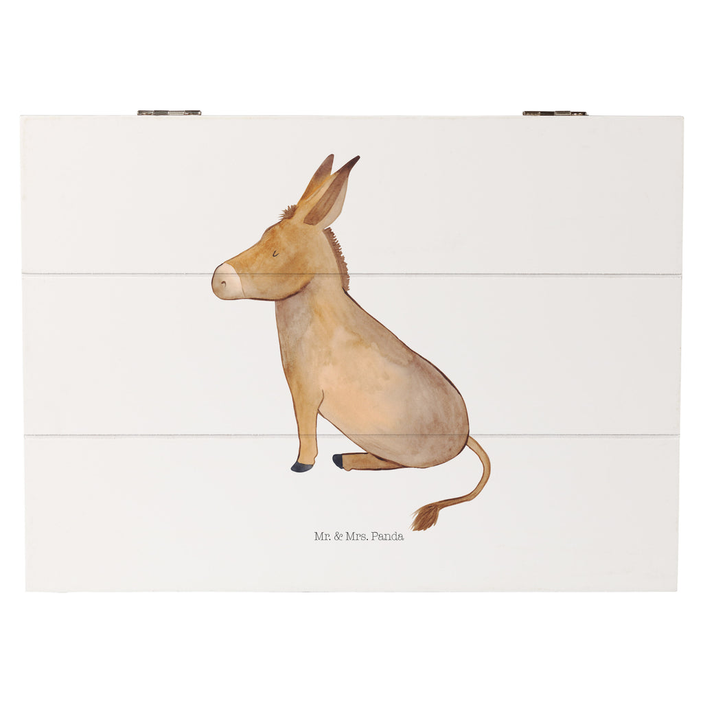 Holzkiste Esel Holzkiste, Kiste, Schatzkiste, Truhe, Schatulle, XXL, Erinnerungsbox, Erinnerungskiste, Dekokiste, Aufbewahrungsbox, Tiermotive, Gute Laune, lustige Sprüche, Tiere, Esel, Weisheit, Lebensmut, Lebensglück, Ziel, Lebensziel, Mut, erfolg, tapferkeit, positive gedanken, zuversicht