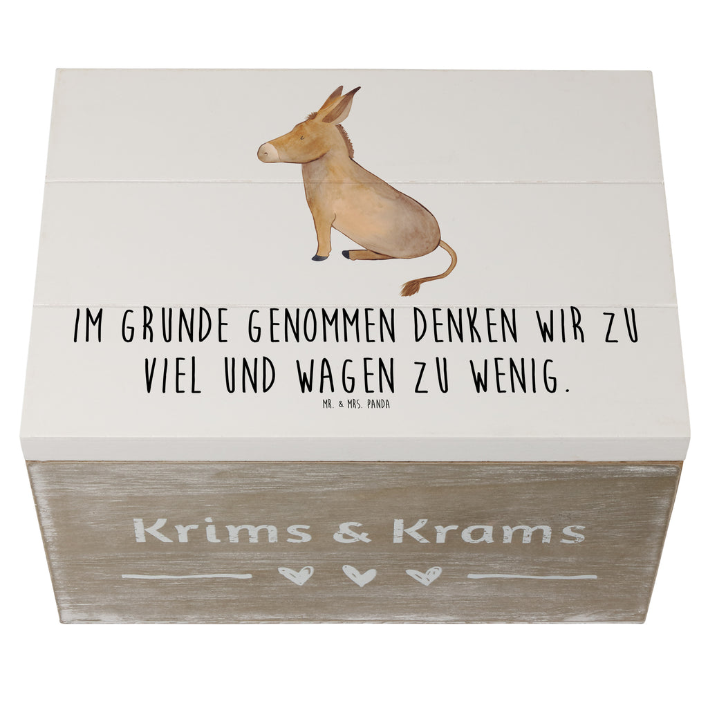 Holzkiste Esel Holzkiste, Kiste, Schatzkiste, Truhe, Schatulle, XXL, Erinnerungsbox, Erinnerungskiste, Dekokiste, Aufbewahrungsbox, Tiermotive, Gute Laune, lustige Sprüche, Tiere, Esel, Weisheit, Lebensmut, Lebensglück, Ziel, Lebensziel, Mut, erfolg, tapferkeit, positive gedanken, zuversicht