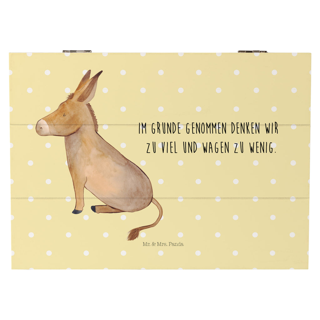 Holzkiste Esel Holzkiste, Kiste, Schatzkiste, Truhe, Schatulle, XXL, Erinnerungsbox, Erinnerungskiste, Dekokiste, Aufbewahrungsbox, Tiermotive, Gute Laune, lustige Sprüche, Tiere, Esel, Weisheit, Lebensmut, Lebensglück, Ziel, Lebensziel, Mut, erfolg, tapferkeit, positive gedanken, zuversicht