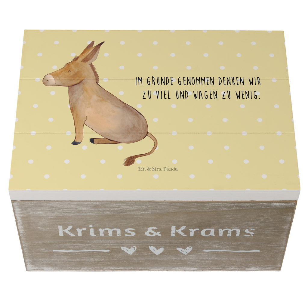 Holzkiste Esel Holzkiste, Kiste, Schatzkiste, Truhe, Schatulle, XXL, Erinnerungsbox, Erinnerungskiste, Dekokiste, Aufbewahrungsbox, Tiermotive, Gute Laune, lustige Sprüche, Tiere, Esel, Weisheit, Lebensmut, Lebensglück, Ziel, Lebensziel, Mut, erfolg, tapferkeit, positive gedanken, zuversicht