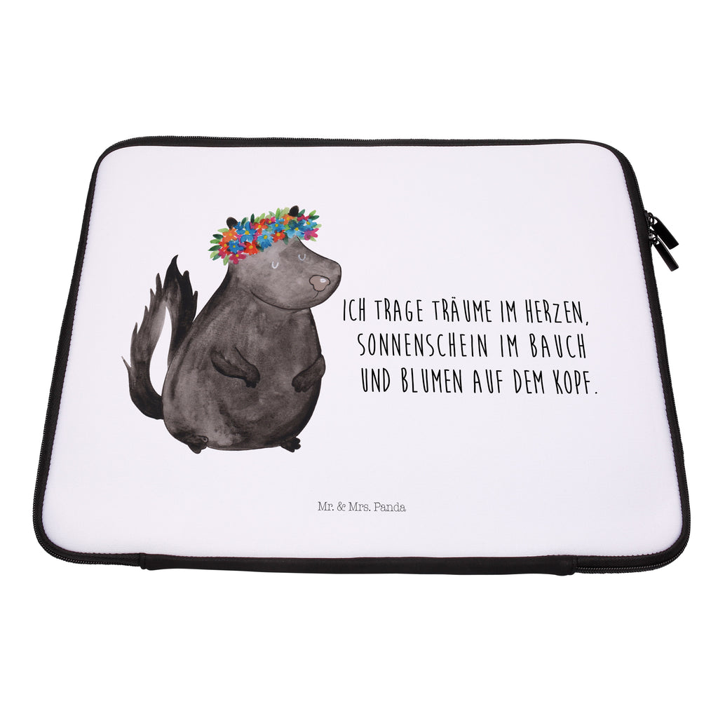 27 x 36 Notebook Tasche  Stinktier Blumenmaedchen Notebook Tasche, Laptop, Computertasche, Tasche, Damen, Schutzhülle, Stinktier, Skunk, Wildtier, Raubtier, Stinker, Stinki, Yoga, Namaste, Lebe, Liebe, Lache