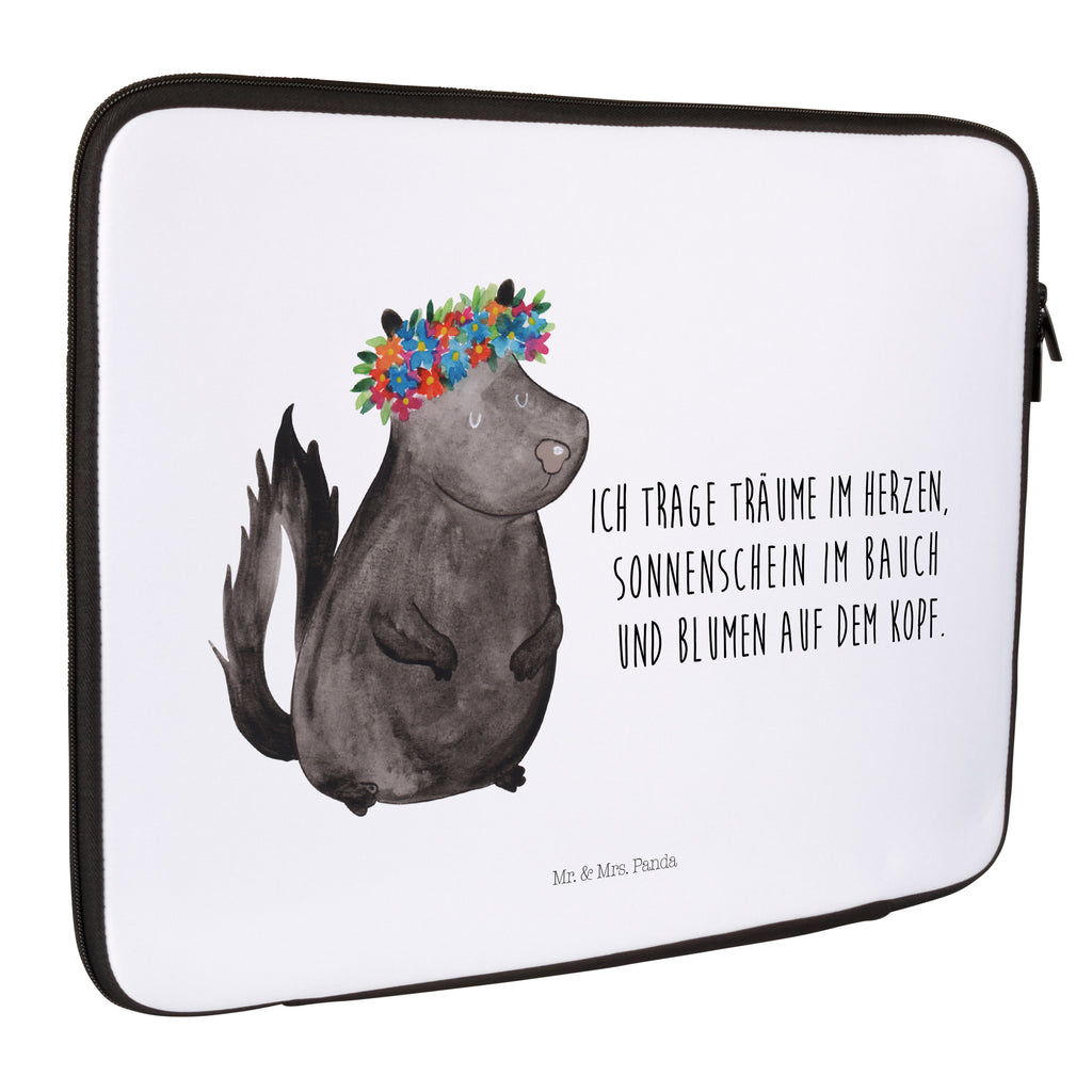 27 x 36 Notebook Tasche  Stinktier Blumenmaedchen Notebook Tasche, Laptop, Computertasche, Tasche, Damen, Schutzhülle, Stinktier, Skunk, Wildtier, Raubtier, Stinker, Stinki, Yoga, Namaste, Lebe, Liebe, Lache