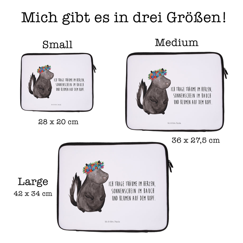 27 x 36 Notebook Tasche  Stinktier Blumenmaedchen Notebook Tasche, Laptop, Computertasche, Tasche, Damen, Schutzhülle, Stinktier, Skunk, Wildtier, Raubtier, Stinker, Stinki, Yoga, Namaste, Lebe, Liebe, Lache