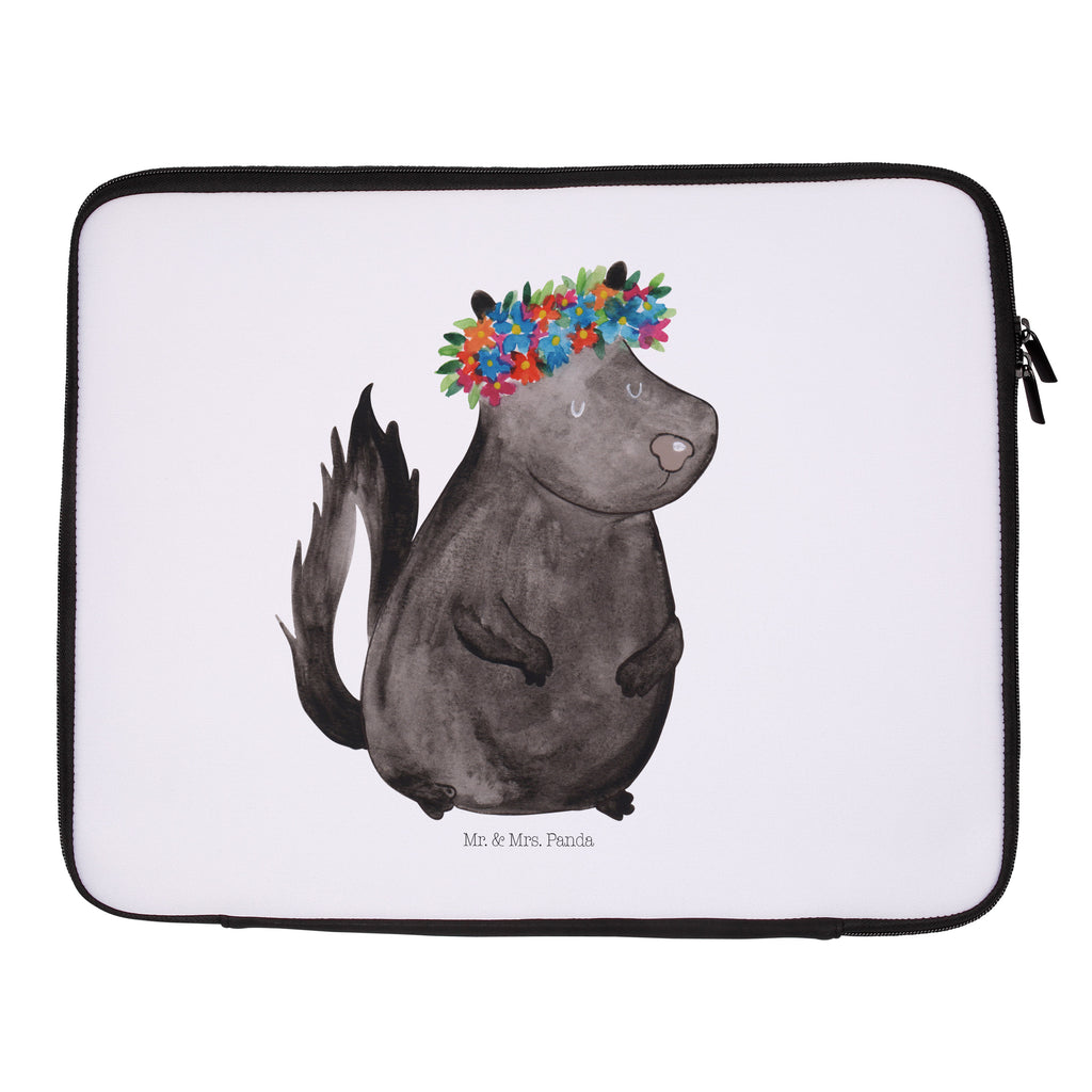 27 x 36 Notebook Tasche  Stinktier Blumenmaedchen Notebook Tasche, Laptop, Computertasche, Tasche, Damen, Schutzhülle, Stinktier, Skunk, Wildtier, Raubtier, Stinker, Stinki, Yoga, Namaste, Lebe, Liebe, Lache