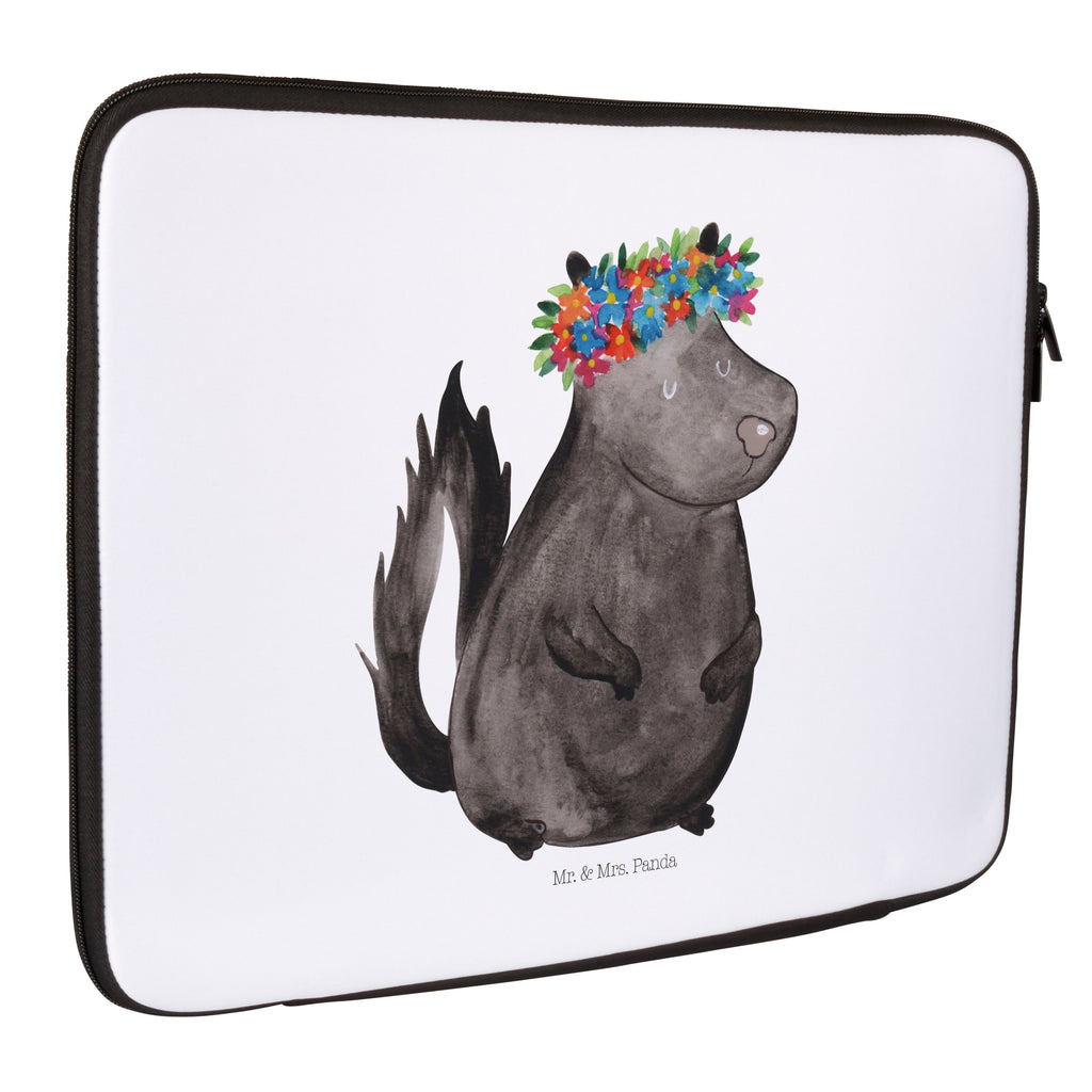 27 x 36 Notebook Tasche  Stinktier Blumenmaedchen Notebook Tasche, Laptop, Computertasche, Tasche, Damen, Schutzhülle, Stinktier, Skunk, Wildtier, Raubtier, Stinker, Stinki, Yoga, Namaste, Lebe, Liebe, Lache