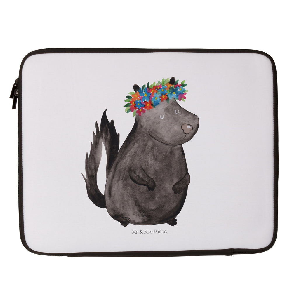 27 x 36 Notebook Tasche  Stinktier Blumenmaedchen Notebook Tasche, Laptop, Computertasche, Tasche, Damen, Schutzhülle, Stinktier, Skunk, Wildtier, Raubtier, Stinker, Stinki, Yoga, Namaste, Lebe, Liebe, Lache