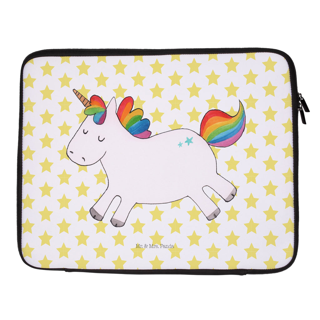 33 x 42 Notebook Tasche Einhorn Happy Notebook Tasche, Laptop, Computertasche, Tasche, Schutzhülle, Einhorn, Einhörner, Einhorn Deko, Pegasus, Unicorn, glücklich, fröhlich, Spaß, Freude, Lebensfreude, witzig, spannend, Lächeln, Lachen