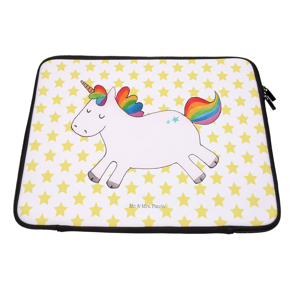 33 x 42 Notebook Tasche Einhorn Happy Notebook Tasche, Laptop, Computertasche, Tasche, Schutzhülle, Einhorn, Einhörner, Einhorn Deko, Pegasus, Unicorn, glücklich, fröhlich, Spaß, Freude, Lebensfreude, witzig, spannend, Lächeln, Lachen