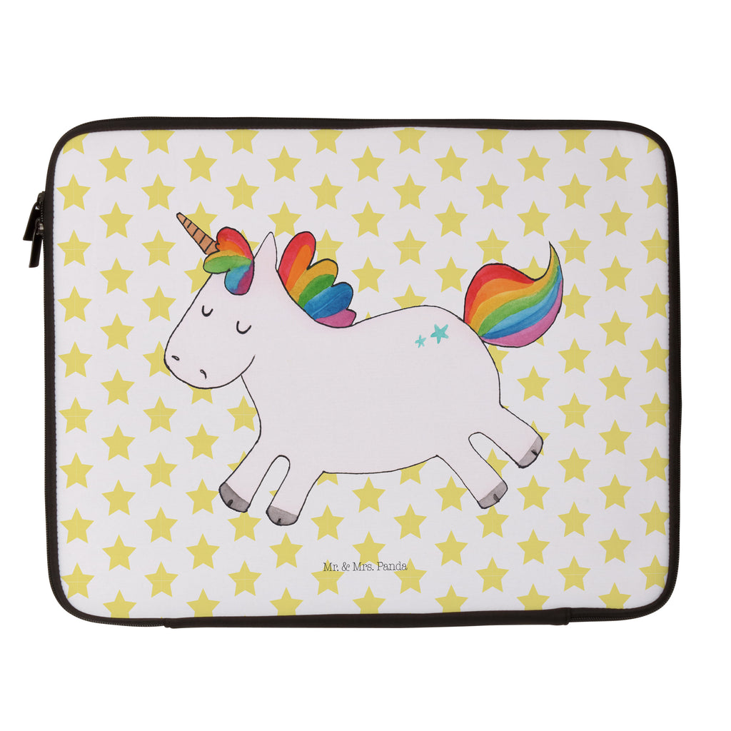 33 x 42 Notebook Tasche Einhorn Happy Notebook Tasche, Laptop, Computertasche, Tasche, Schutzhülle, Einhorn, Einhörner, Einhorn Deko, Pegasus, Unicorn, glücklich, fröhlich, Spaß, Freude, Lebensfreude, witzig, spannend, Lächeln, Lachen