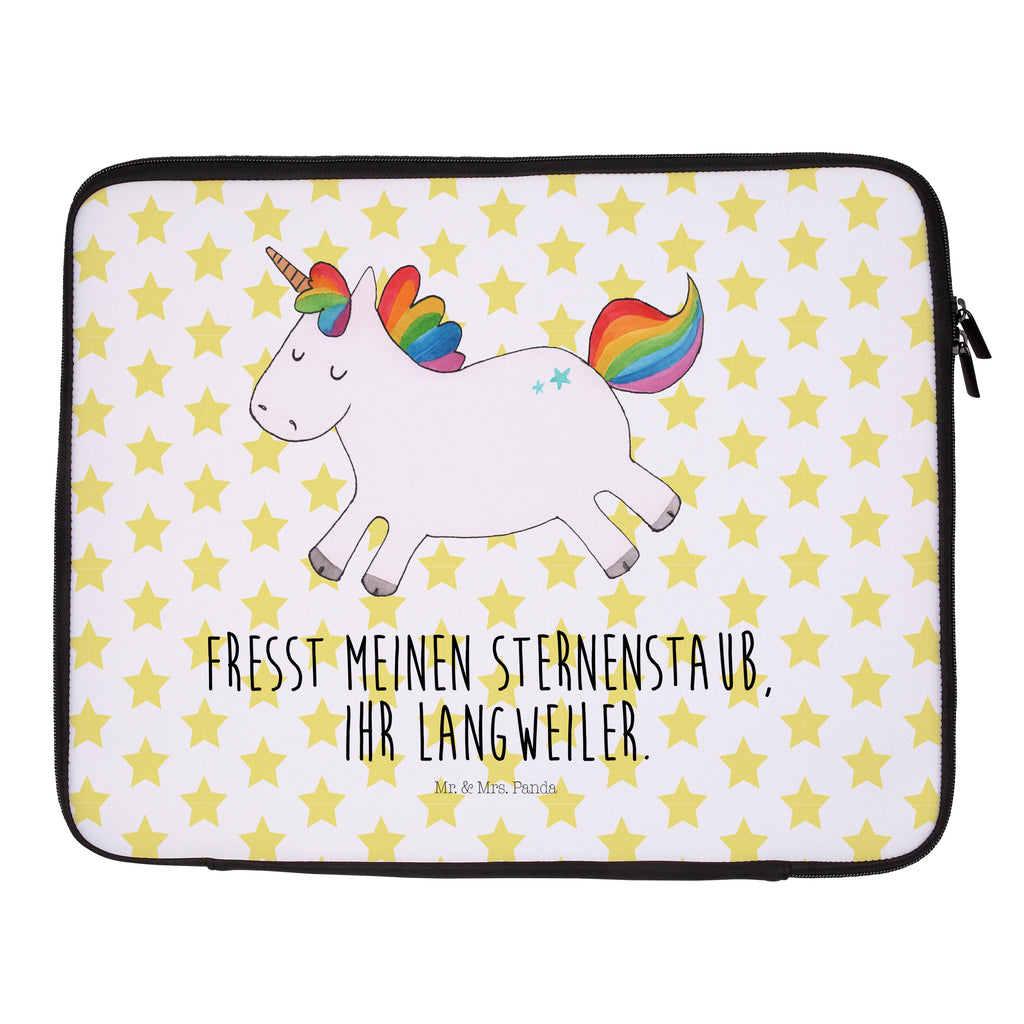 33 x 42 Notebook Tasche Einhorn Happy Notebook Tasche, Laptop, Computertasche, Tasche, Schutzhülle, Einhorn, Einhörner, Einhorn Deko, Pegasus, Unicorn, glücklich, fröhlich, Spaß, Freude, Lebensfreude, witzig, spannend, Lächeln, Lachen