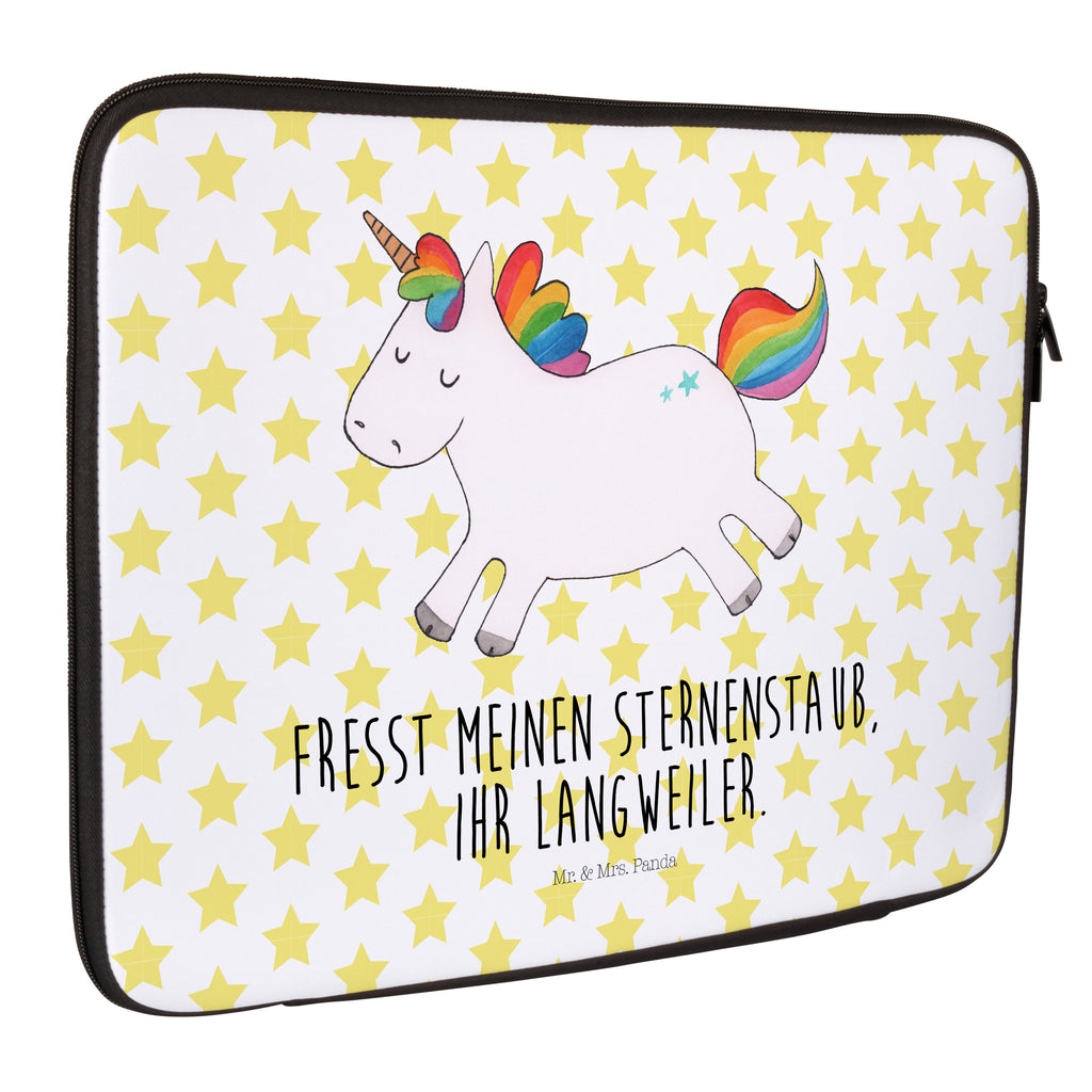 33 x 42 Notebook Tasche Einhorn Happy Notebook Tasche, Laptop, Computertasche, Tasche, Schutzhülle, Einhorn, Einhörner, Einhorn Deko, Pegasus, Unicorn, glücklich, fröhlich, Spaß, Freude, Lebensfreude, witzig, spannend, Lächeln, Lachen