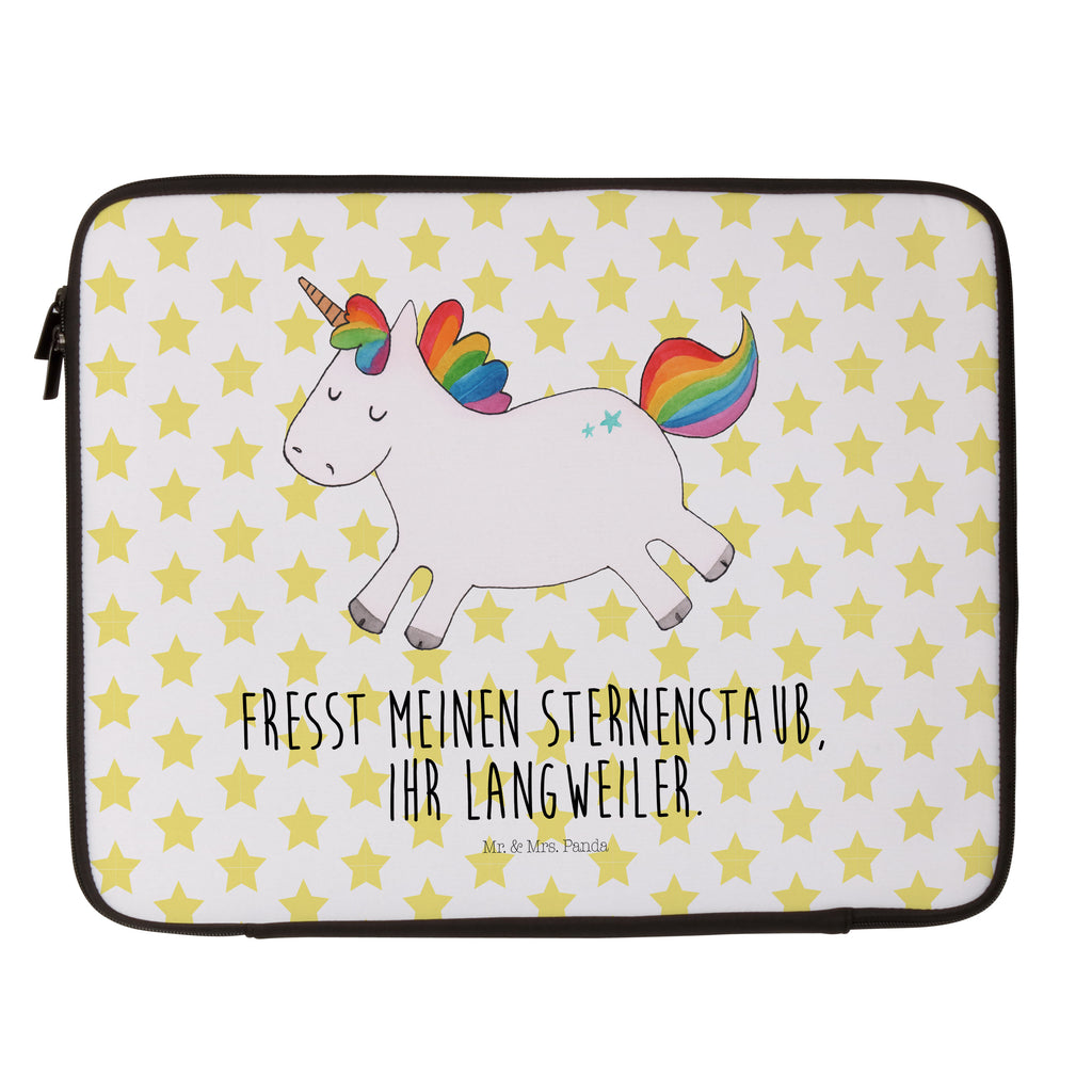 33 x 42 Notebook Tasche Einhorn Happy Notebook Tasche, Laptop, Computertasche, Tasche, Schutzhülle, Einhorn, Einhörner, Einhorn Deko, Pegasus, Unicorn, glücklich, fröhlich, Spaß, Freude, Lebensfreude, witzig, spannend, Lächeln, Lachen