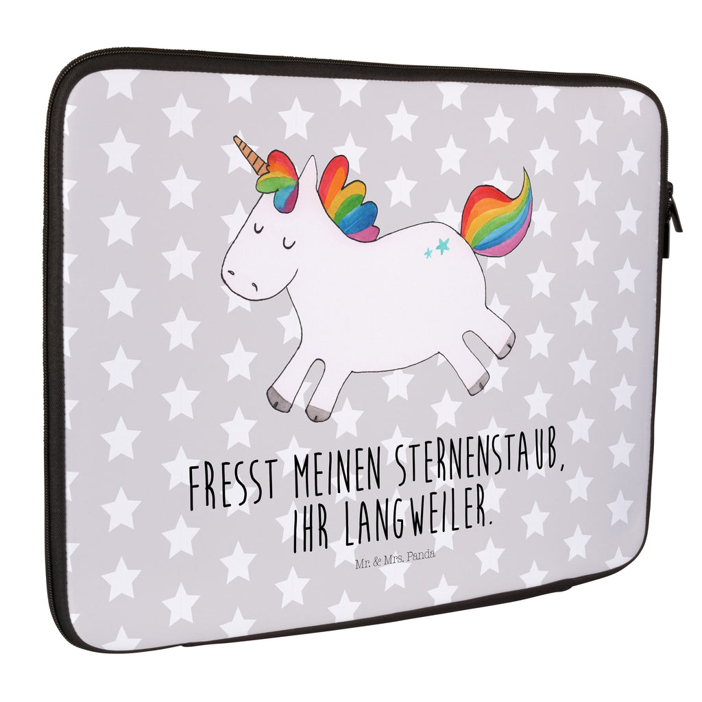 33 x 42 Notebook Tasche Einhorn Happy Notebook Tasche, Laptop, Computertasche, Tasche, Schutzhülle, Einhorn, Einhörner, Einhorn Deko, Pegasus, Unicorn, glücklich, fröhlich, Spaß, Freude, Lebensfreude, witzig, spannend, Lächeln, Lachen