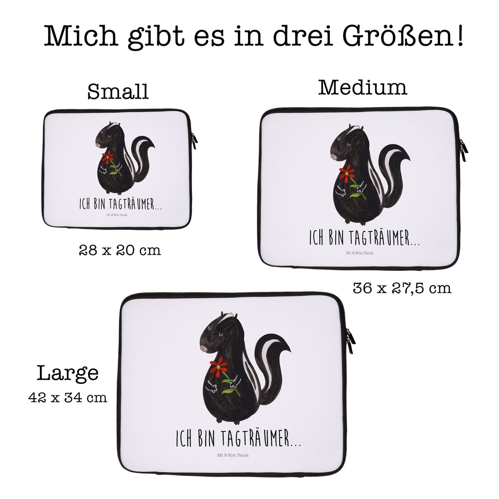 27 x 36 Notebook Tasche  Stinktier Blume Notebook Tasche, Laptop, Computertasche, Tasche, Damen, Schutzhülle, Stinktier, Skunk, Wildtier, Raubtier, Stinker, Stinki, Tagträumer, verträumt, Dreams, Träume