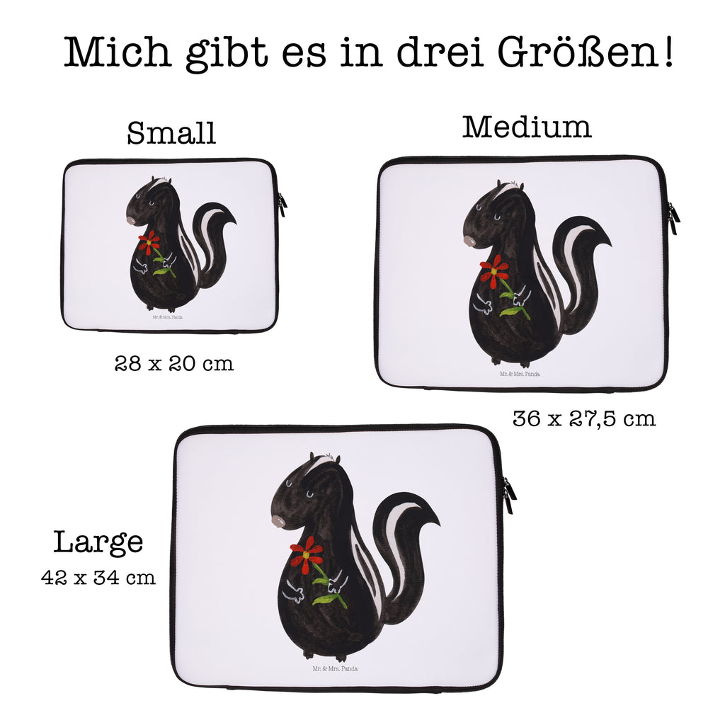 27 x 36 Notebook Tasche  Stinktier Blume Notebook Tasche, Laptop, Computertasche, Tasche, Damen, Schutzhülle, Stinktier, Skunk, Wildtier, Raubtier, Stinker, Stinki, Tagträumer, verträumt, Dreams, Träume
