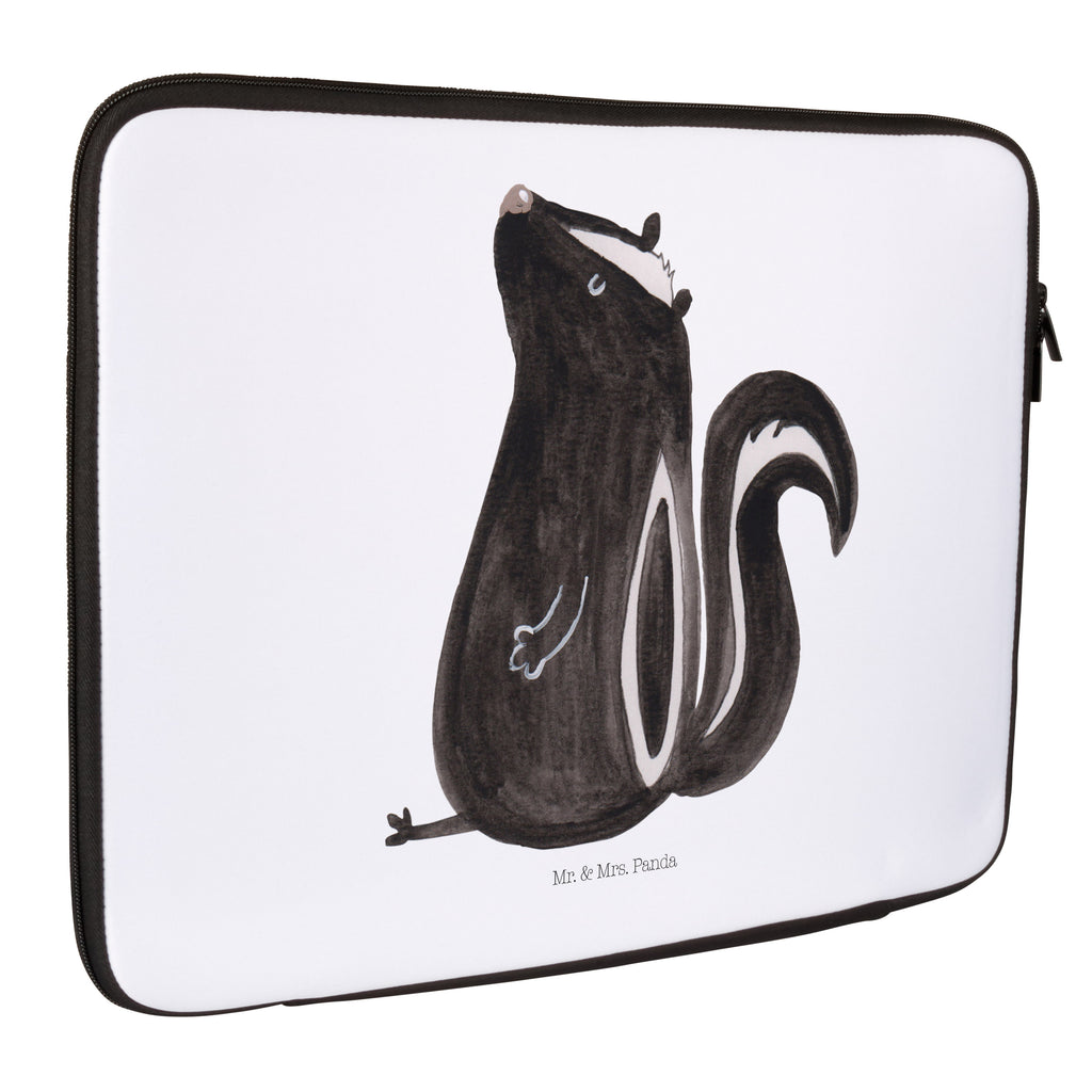 33 x 42 Notebook Tasche Stinktier sitzend Notebook Tasche, Laptop, Computertasche, Tasche, Schutzhülle, Stinktier, Skunk, Wildtier, Raubtier, Stinker, Stinki, Spruch, Büro, Recht, Besserwisser