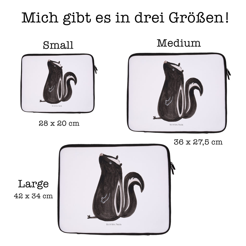 33 x 42 Notebook Tasche Stinktier sitzend Notebook Tasche, Laptop, Computertasche, Tasche, Schutzhülle, Stinktier, Skunk, Wildtier, Raubtier, Stinker, Stinki, Spruch, Büro, Recht, Besserwisser