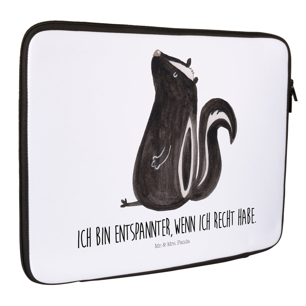 33 x 42 Notebook Tasche Stinktier sitzend Notebook Tasche, Laptop, Computertasche, Tasche, Schutzhülle, Stinktier, Skunk, Wildtier, Raubtier, Stinker, Stinki, Spruch, Büro, Recht, Besserwisser