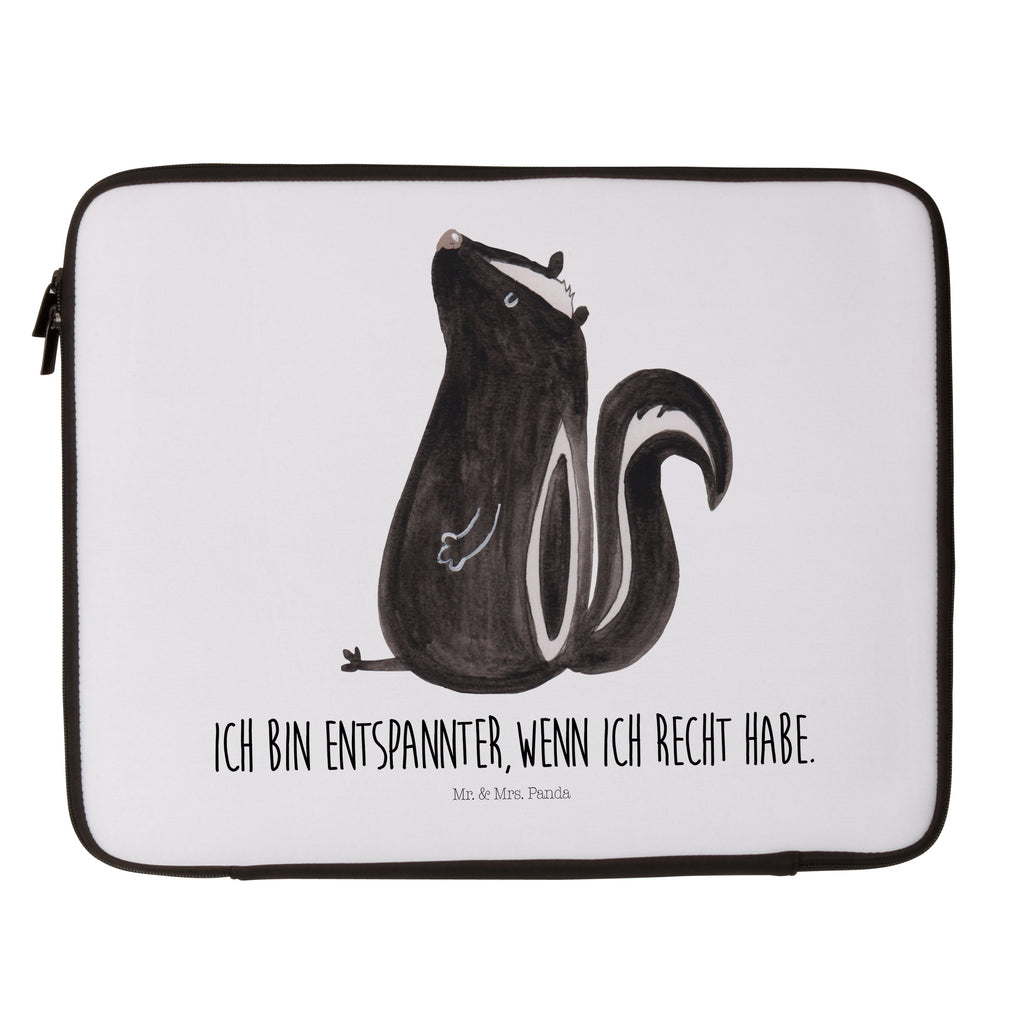 33 x 42 Notebook Tasche Stinktier sitzend Notebook Tasche, Laptop, Computertasche, Tasche, Schutzhülle, Stinktier, Skunk, Wildtier, Raubtier, Stinker, Stinki, Spruch, Büro, Recht, Besserwisser