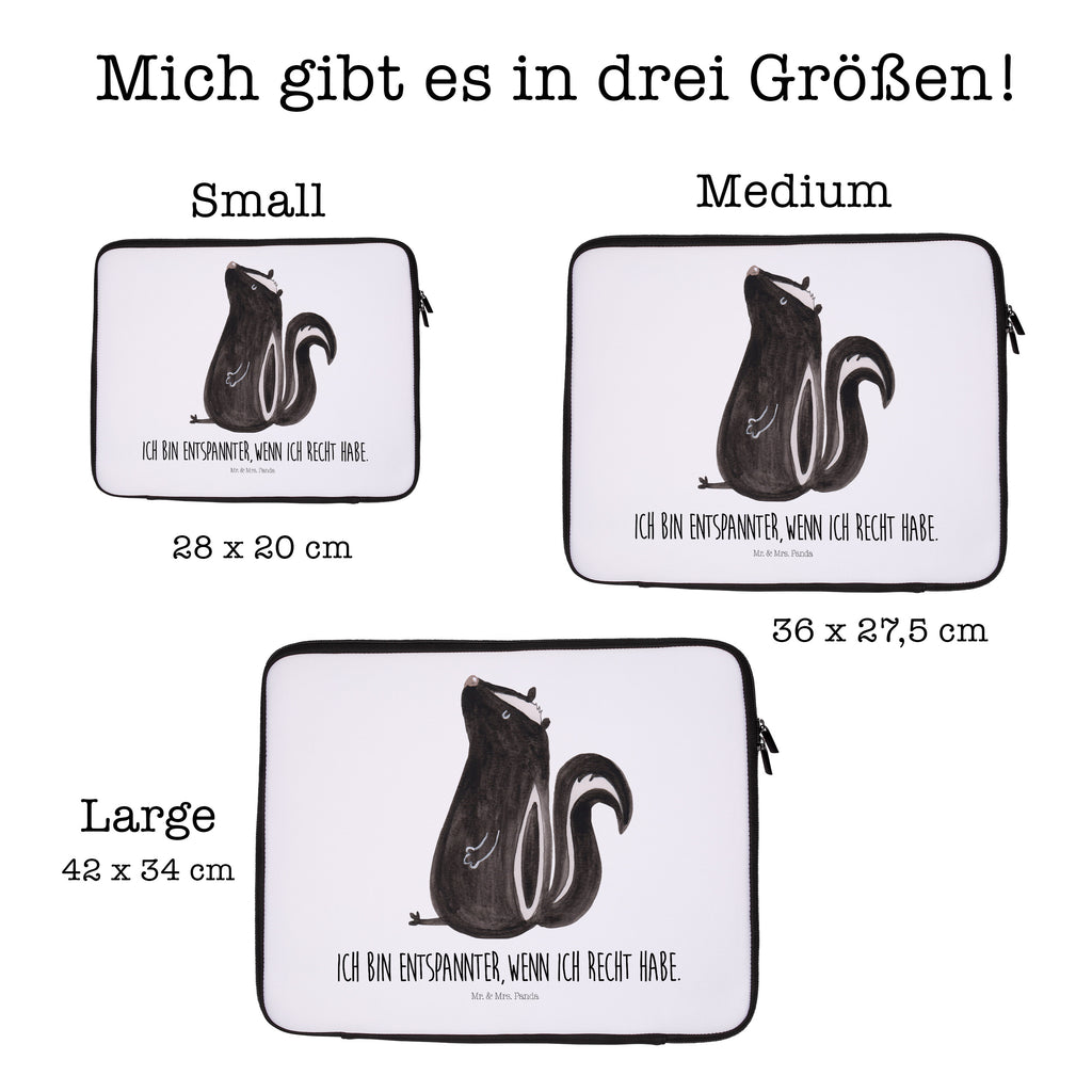 33 x 42 Notebook Tasche Stinktier sitzend Notebook Tasche, Laptop, Computertasche, Tasche, Schutzhülle, Stinktier, Skunk, Wildtier, Raubtier, Stinker, Stinki, Spruch, Büro, Recht, Besserwisser