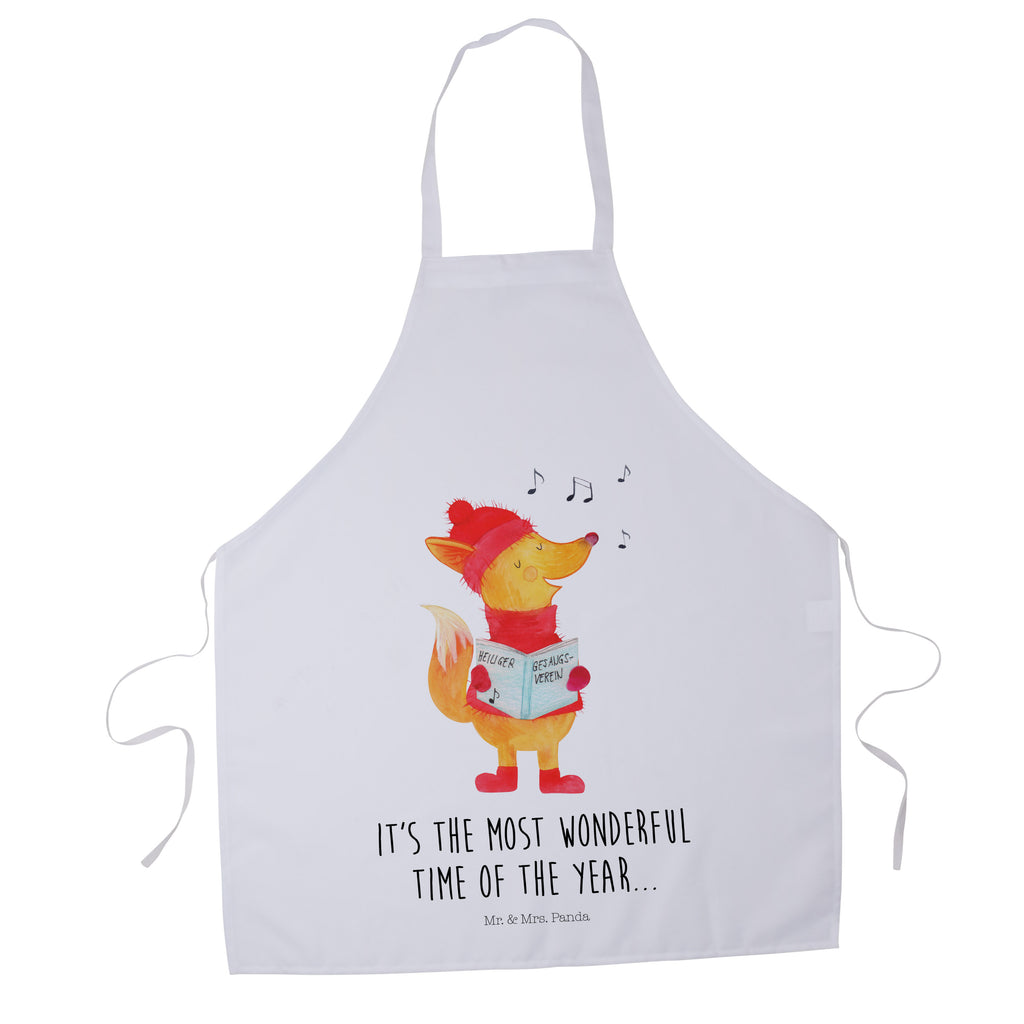 Kochschürze Fuchs Sänger Schürze, Backschürze, Küchenschürze, Grillschürze, Latzschürze, Winter, Weihnachten, Weihnachtsdeko, Nikolaus, Advent, Heiligabend, Wintermotiv, Fuchs, Füchse, Sänger, Geschenk Sänger, Singen, Weihnachtslieder