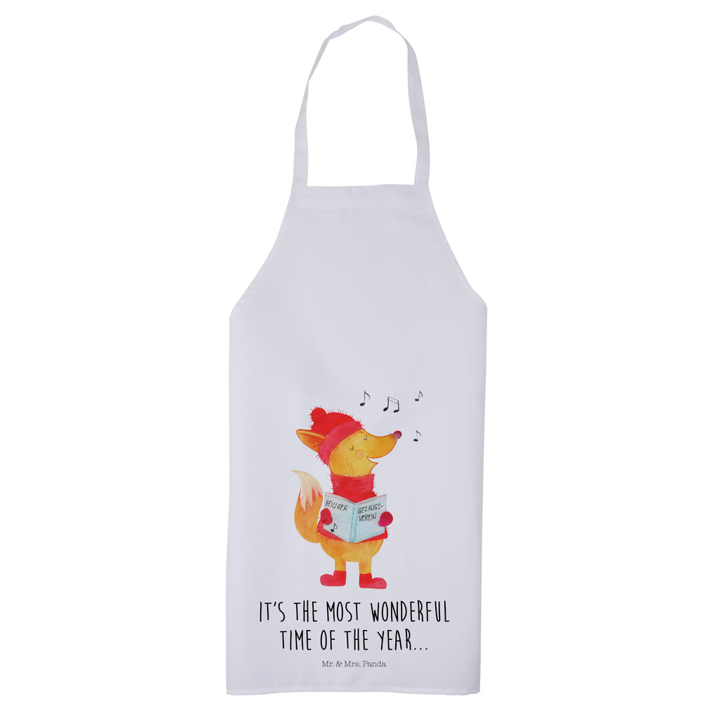 Kochschürze Fuchs Sänger Schürze, Backschürze, Küchenschürze, Grillschürze, Latzschürze, Winter, Weihnachten, Weihnachtsdeko, Nikolaus, Advent, Heiligabend, Wintermotiv, Fuchs, Füchse, Sänger, Geschenk Sänger, Singen, Weihnachtslieder