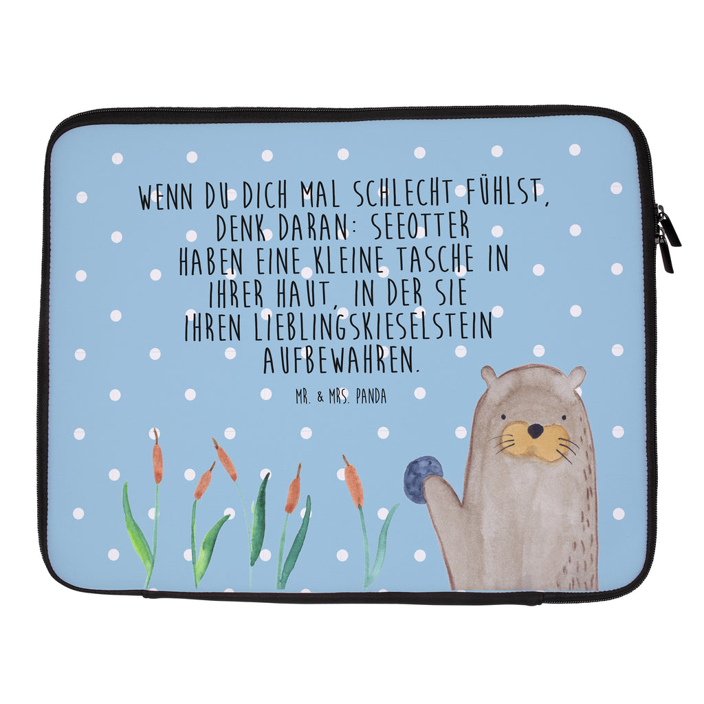 27 x 36 Notebook Tasche  Otter mit Stein Notebook Tasche, Laptop, Computertasche, Tasche, Damen, Schutzhülle, Otter, Fischotter, Seeotter, Otter Seeotter See Otter