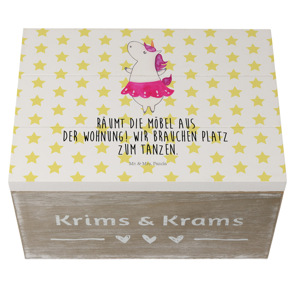 Holzkiste Einhorn Ballerina Holzkiste, Kiste, Schatzkiste, Truhe, Schatulle, XXL, Erinnerungsbox, Erinnerungskiste, Dekokiste, Aufbewahrungsbox, Einhorn, Einhörner, Einhorn Deko, Pegasus, Unicorn, Tanzen, Ballerina, Party, Wohnung, Spaß, Feiern, Geburtstag, Tänzerin, Lebenslust, Lebensfreude