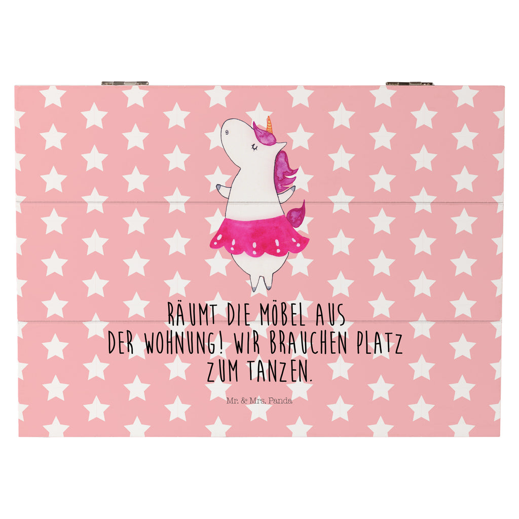 Holzkiste Einhorn Ballerina Holzkiste, Kiste, Schatzkiste, Truhe, Schatulle, XXL, Erinnerungsbox, Erinnerungskiste, Dekokiste, Aufbewahrungsbox, Einhorn, Einhörner, Einhorn Deko, Pegasus, Unicorn, Tanzen, Ballerina, Party, Wohnung, Spaß, Feiern, Geburtstag, Tänzerin, Lebenslust, Lebensfreude