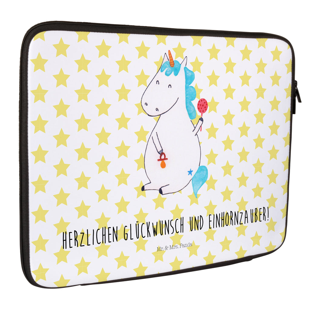 33 x 42 Notebook Tasche Einhorn Baby Notebook Tasche, Laptop, Computertasche, Tasche, Schutzhülle, Einhorn, Einhörner, Einhorn Deko, Pegasus, Unicorn, Mutter, Geburt, Geburtstag, erstes Kind, Baby, Babyglück, Nachwuchs, Eltern, Party, Kind, Schnuller