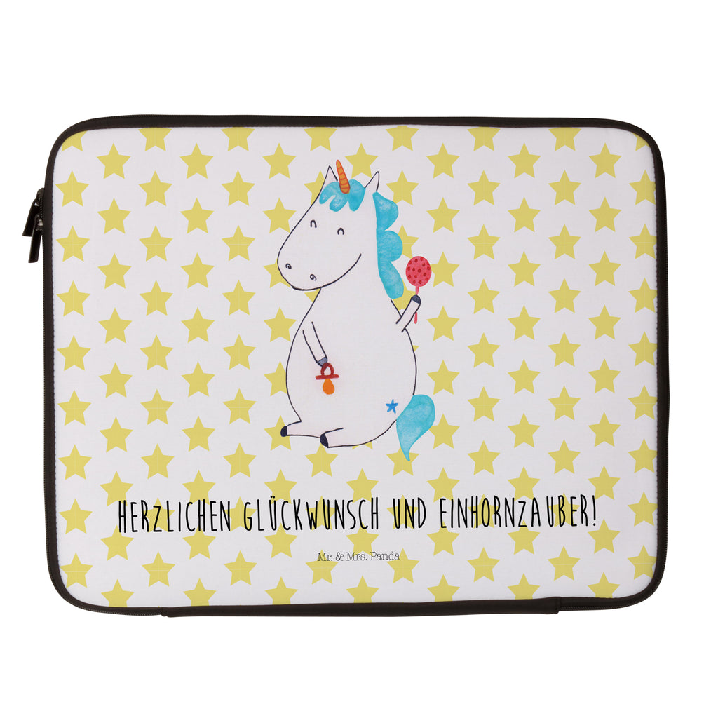 33 x 42 Notebook Tasche Einhorn Baby Notebook Tasche, Laptop, Computertasche, Tasche, Schutzhülle, Einhorn, Einhörner, Einhorn Deko, Pegasus, Unicorn, Mutter, Geburt, Geburtstag, erstes Kind, Baby, Babyglück, Nachwuchs, Eltern, Party, Kind, Schnuller