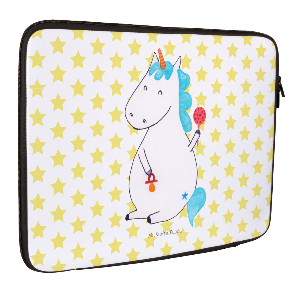 33 x 42 Notebook Tasche Einhorn Baby Notebook Tasche, Laptop, Computertasche, Tasche, Schutzhülle, Einhorn, Einhörner, Einhorn Deko, Pegasus, Unicorn, Mutter, Geburt, Geburtstag, erstes Kind, Baby, Babyglück, Nachwuchs, Eltern, Party, Kind, Schnuller