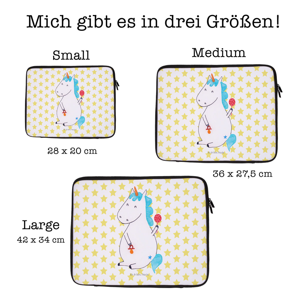 33 x 42 Notebook Tasche Einhorn Baby Notebook Tasche, Laptop, Computertasche, Tasche, Schutzhülle, Einhorn, Einhörner, Einhorn Deko, Pegasus, Unicorn, Mutter, Geburt, Geburtstag, erstes Kind, Baby, Babyglück, Nachwuchs, Eltern, Party, Kind, Schnuller