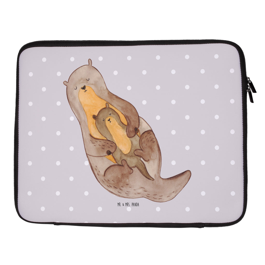 33 x 42 Notebook Tasche Otter mit Kind Notebook Tasche, Laptop, Computertasche, Tasche, Schutzhülle, Otter, Fischotter, Seeotter, Otter Seeotter See Otter