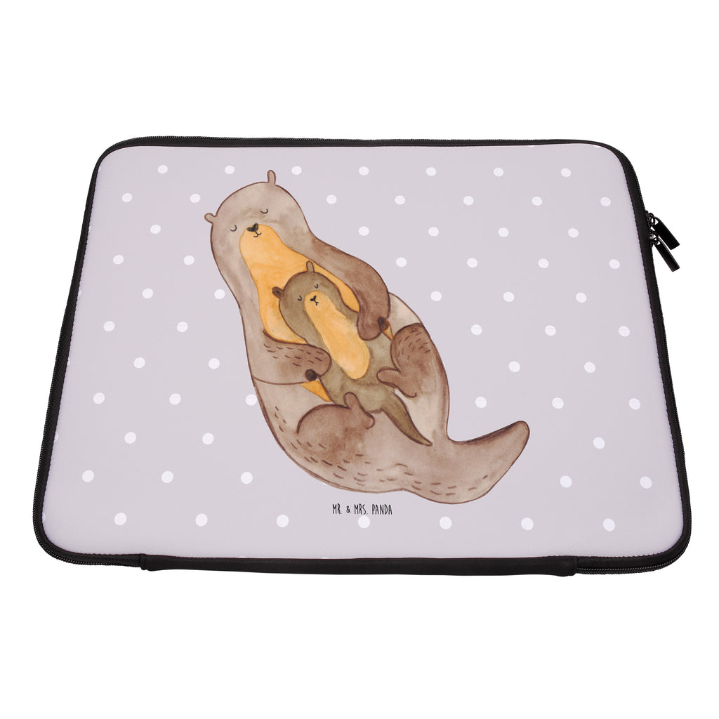 33 x 42 Notebook Tasche Otter mit Kind Notebook Tasche, Laptop, Computertasche, Tasche, Schutzhülle, Otter, Fischotter, Seeotter, Otter Seeotter See Otter