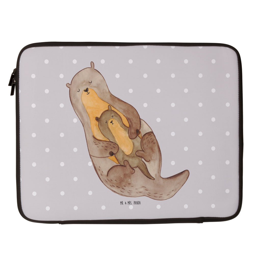 33 x 42 Notebook Tasche Otter mit Kind Notebook Tasche, Laptop, Computertasche, Tasche, Schutzhülle, Otter, Fischotter, Seeotter, Otter Seeotter See Otter