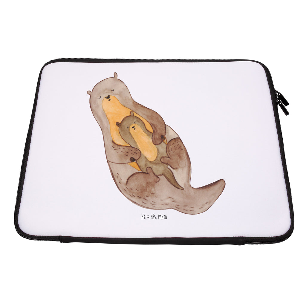 33 x 42 Notebook Tasche Otter mit Kind Notebook Tasche, Laptop, Computertasche, Tasche, Schutzhülle, Otter, Fischotter, Seeotter, Otter Seeotter See Otter