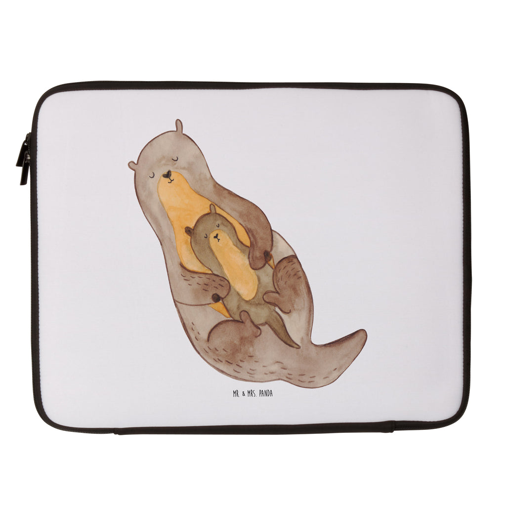 33 x 42 Notebook Tasche Otter mit Kind Notebook Tasche, Laptop, Computertasche, Tasche, Schutzhülle, Otter, Fischotter, Seeotter, Otter Seeotter See Otter