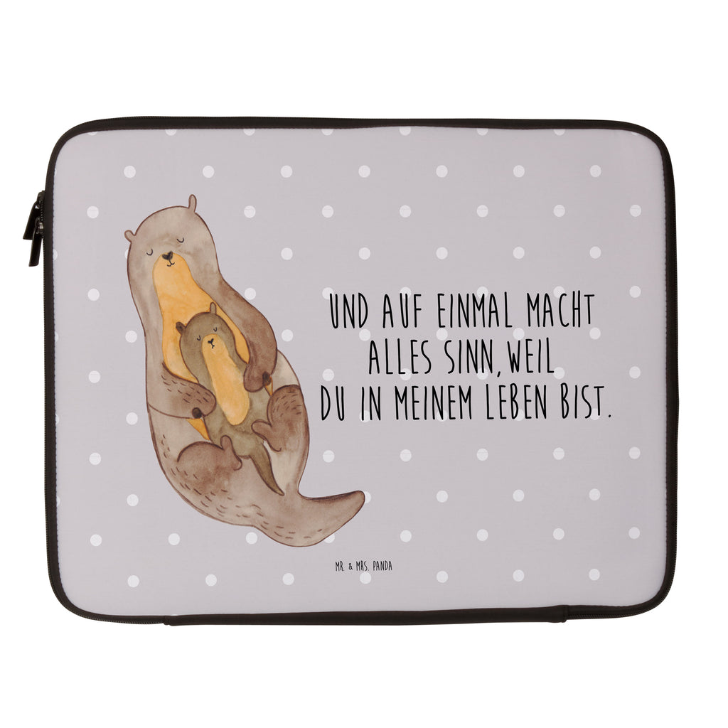 33 x 42 Notebook Tasche Otter mit Kind Notebook Tasche, Laptop, Computertasche, Tasche, Schutzhülle, Otter, Fischotter, Seeotter, Otter Seeotter See Otter