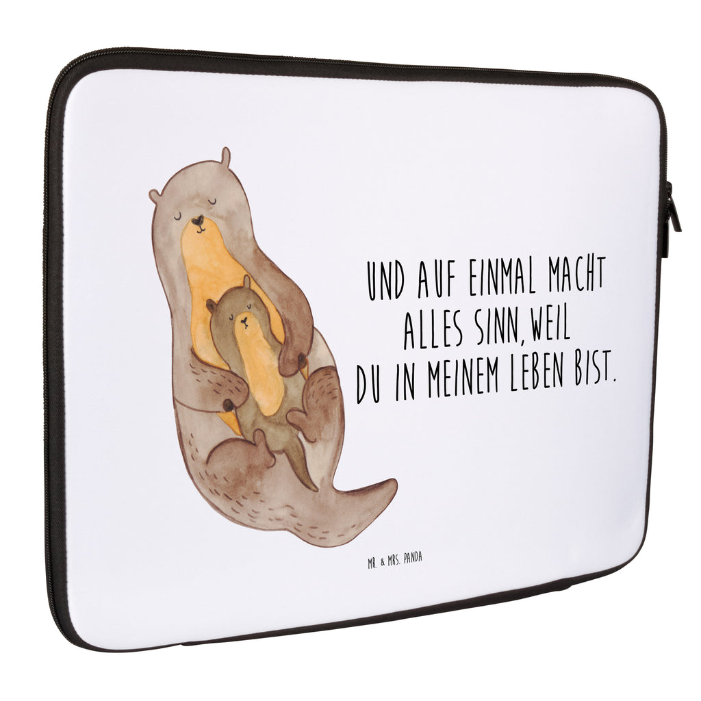 33 x 42 Notebook Tasche Otter mit Kind Notebook Tasche, Laptop, Computertasche, Tasche, Schutzhülle, Otter, Fischotter, Seeotter, Otter Seeotter See Otter