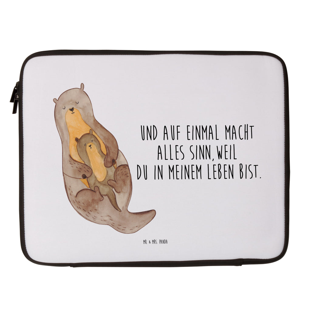 33 x 42 Notebook Tasche Otter mit Kind Notebook Tasche, Laptop, Computertasche, Tasche, Schutzhülle, Otter, Fischotter, Seeotter, Otter Seeotter See Otter